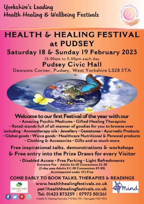 PUDSEY HEALTH & HEALING FESTIVAL 18 & 19 February 2023