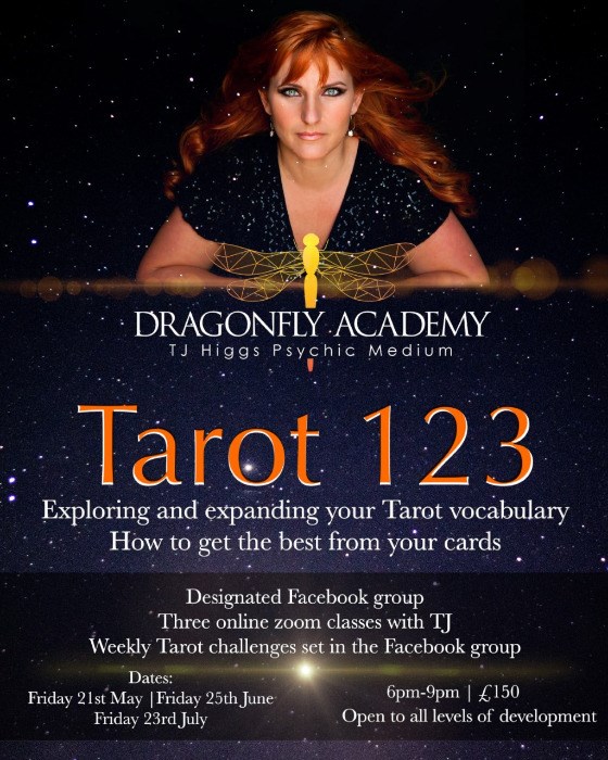 TJ Higgs - Online Tarot 123 Workshop - Friday 21st May, Friday 23rd June, Friday 23rd July - 6PM - 9PM